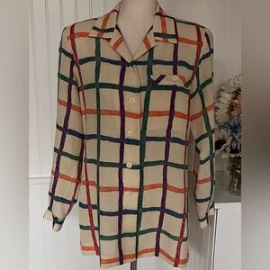 Vintage Patchington Button Up Colorful Patterned Shirt